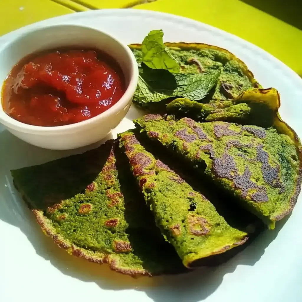 Spinach Besan Cheela Recipe