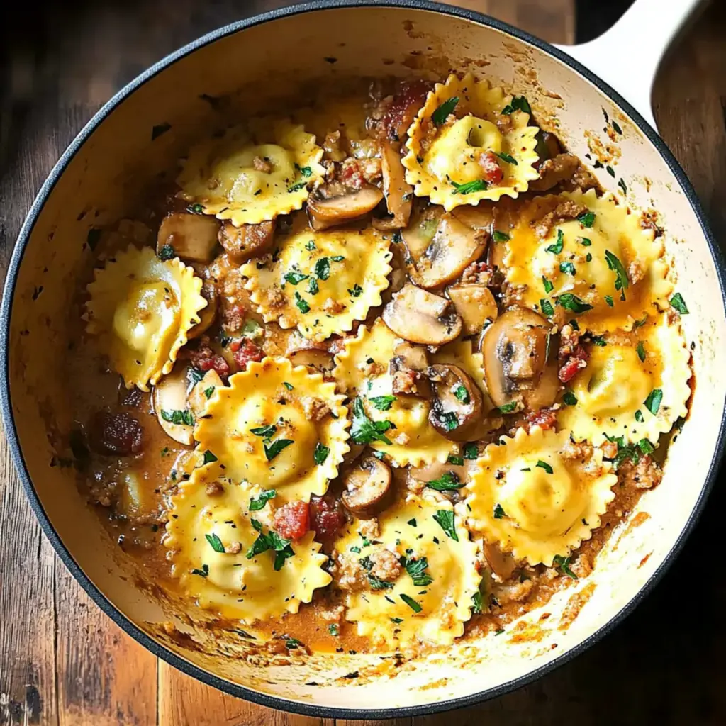 Mushroom Chorizo Ravioli