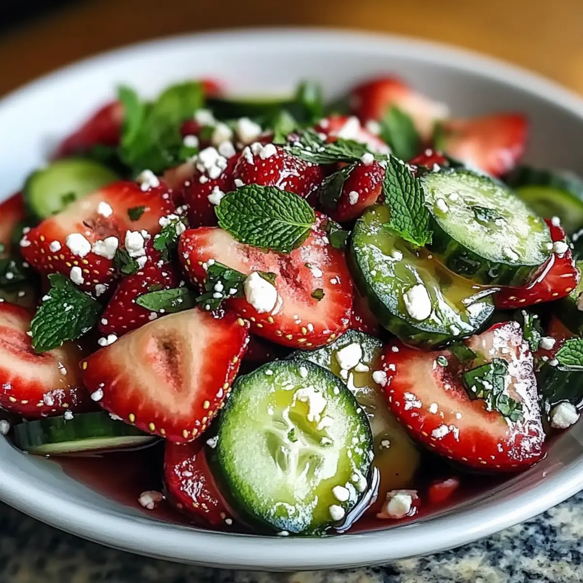 Cool and Crunchy Cucumber Strawberry Salad for Summer Joy