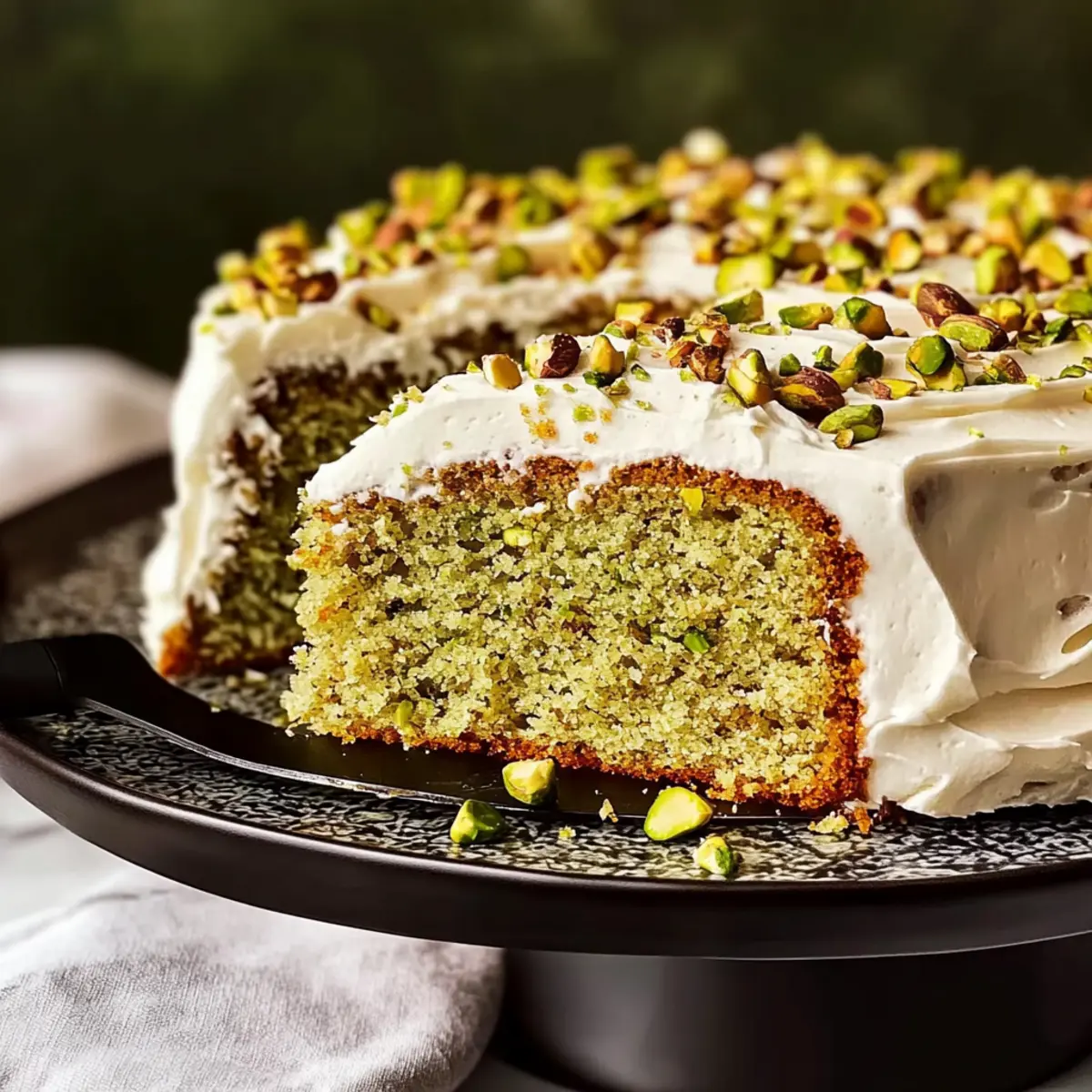 Irresistibly Moist Pistachio Cake with Creamy Whip Frosting
