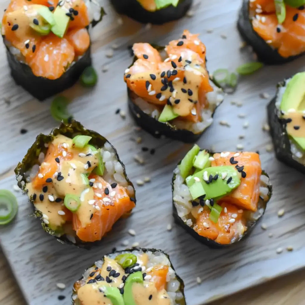 Baked Salmon Sushi Bites