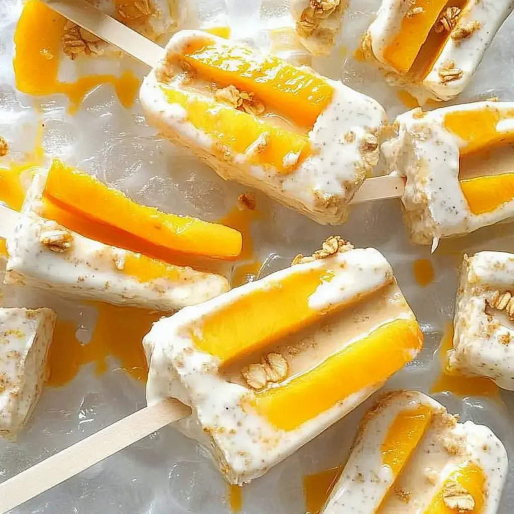 Peach Crisp Parfait Pops