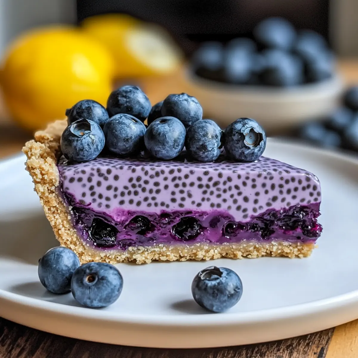 Delicious No-Bake Blueberry Chia Seed Pie for Guilt-Free Indulgence