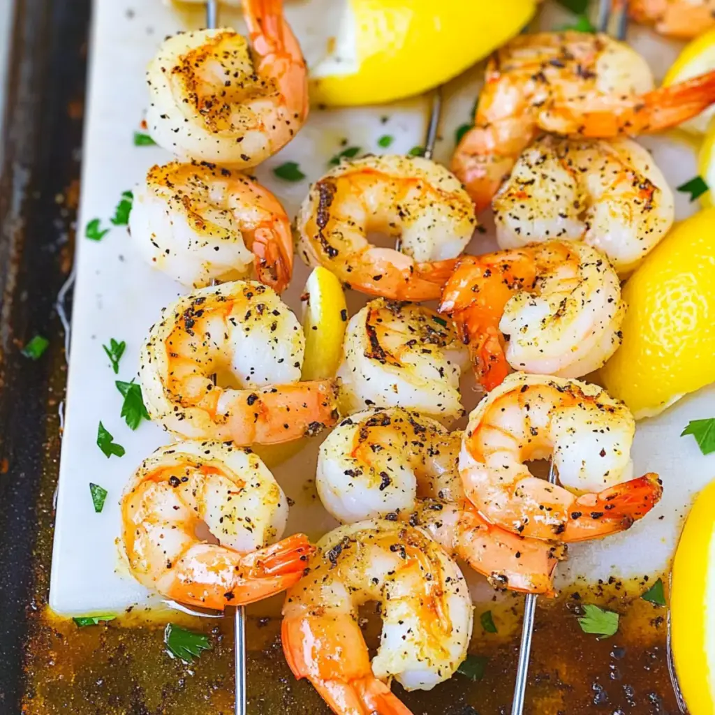 Lemon Pepper Shrimp Skewers